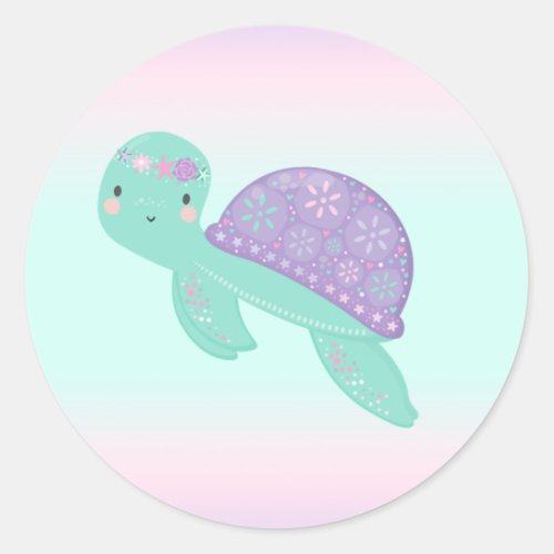 Mermaid Party Favor Tag Under The Sea Sticker Seal