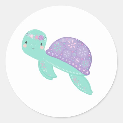 Mermaid Party Favor Tag Under The Sea Sticker Seal