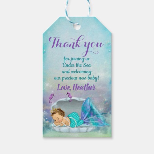 Mermaid Party Favor Under the Sea Thank You Tags