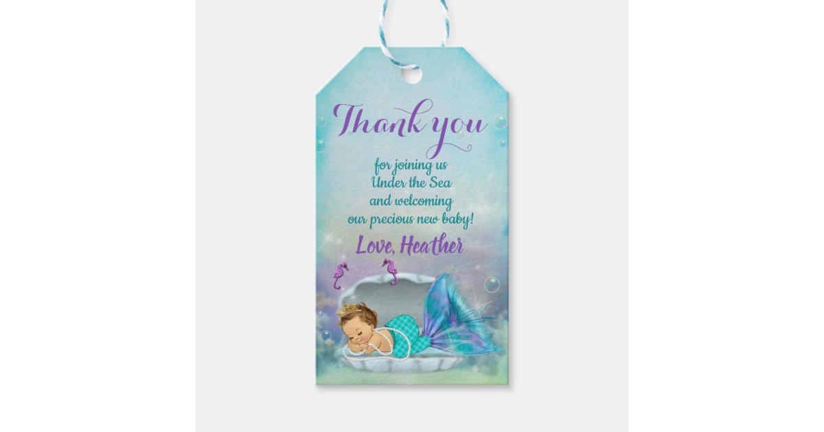 Mermaid Party Favor Under The Sea Thank You s Zazzle