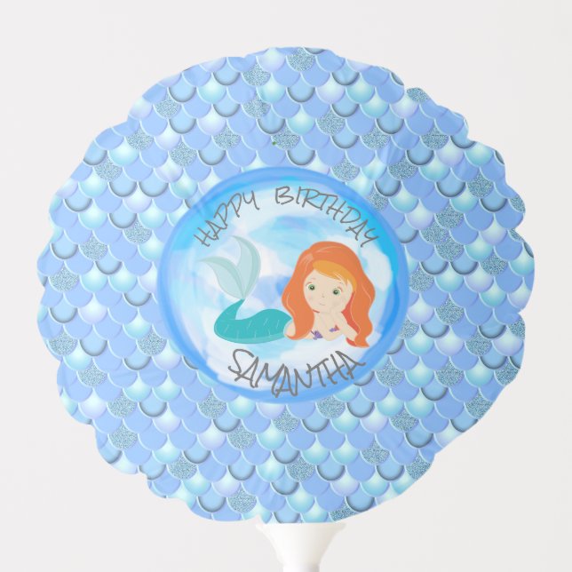Mermaid Party Fun Balloon (Front)