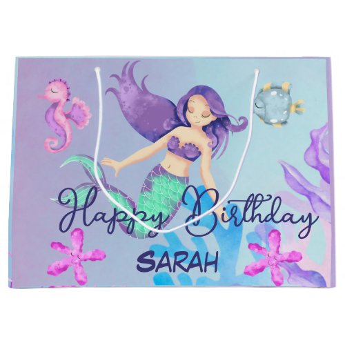 Mermaid Party Gift Large Gift Bag