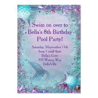 mermaid card birthday Invitations, Invites 400 Mermaid Mermaid Announcements & mermaid card birthday Invitations, Invites 400 Mermaid Mermaid Announcements &