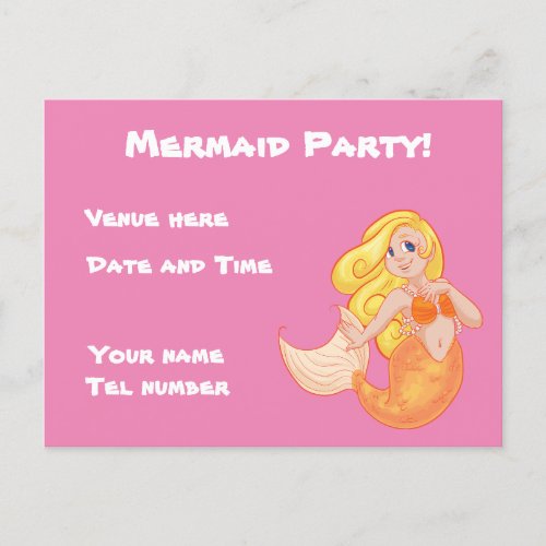 Mermaid Party Invitation