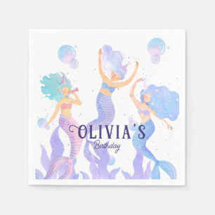 Mermaid party napkins