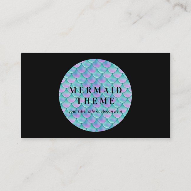 Mermaid Party Performer Business Card