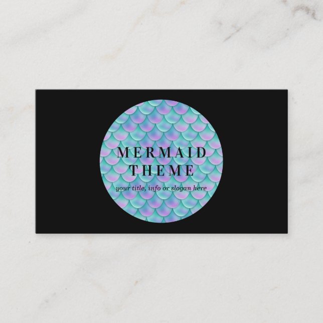 Mermaid Party Performer Business Card (Front)