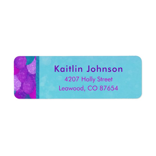 Mermaid Party Return Address Labels (Front)