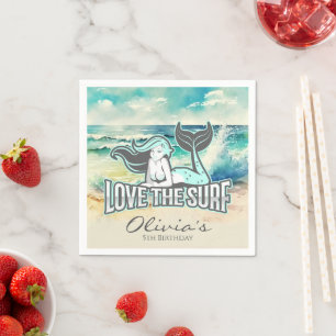 Mermaid Party Surf Napkins