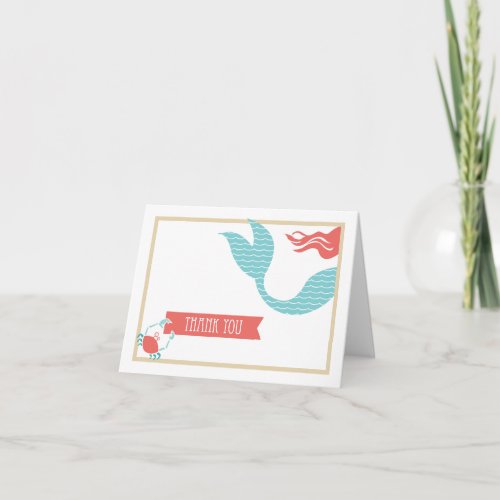 Mermaid Party    Thank You Card
