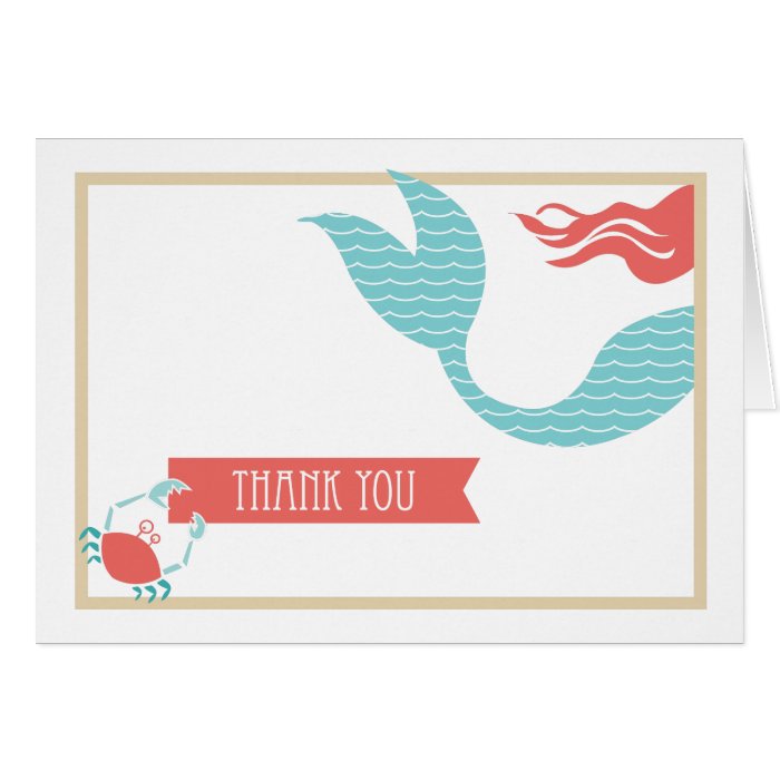 Mermaid Party    Thank You Card