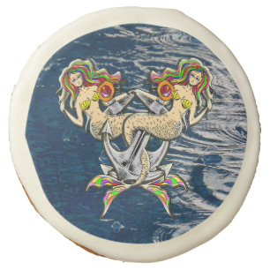Mermaid Party Theme Sugar Cookie