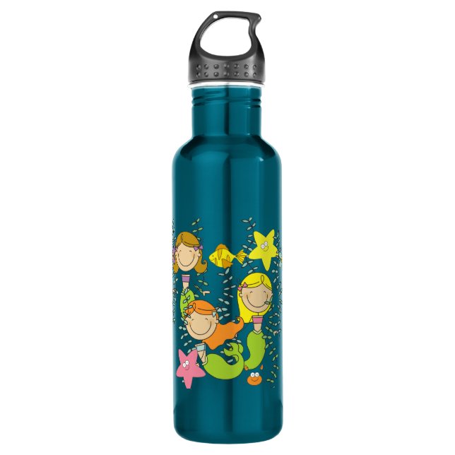 Mermaid Party Water Bottle (Front)
