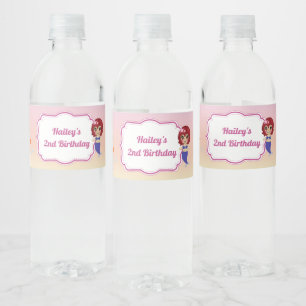 Mermaid Party Water Bottle Label