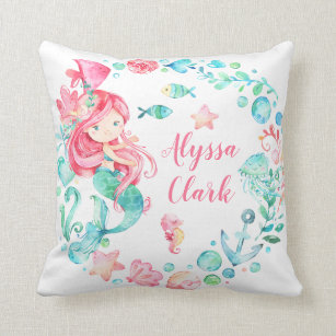 Dream Big Little Mermaid, Mermaid Cushion, Mermaid Pillow, Girls Nursery  Decor, Mermaid Gifts, Baby Girl Gift, Girl Nursery Pillow, 