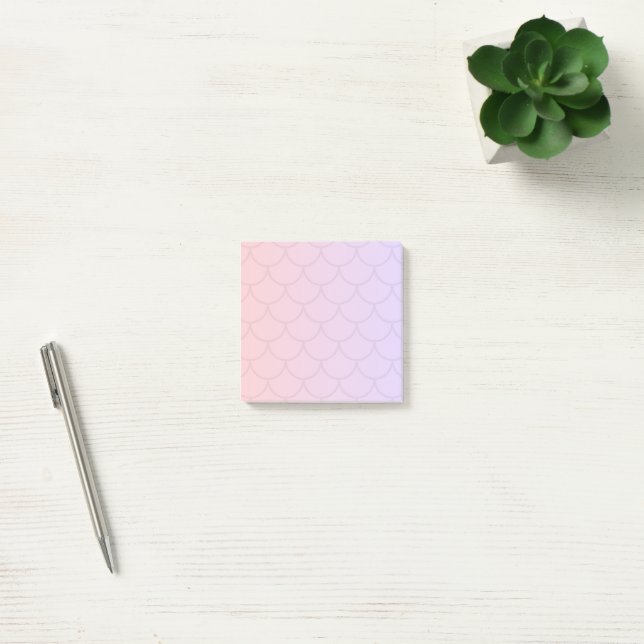 Mermaid Pastel Rainbow Gradient Watercolor Minimal Post-it Notes (Office)