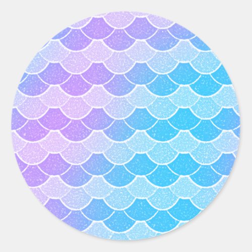 Mermaid _ Pastel Scales Classic Round Sticker