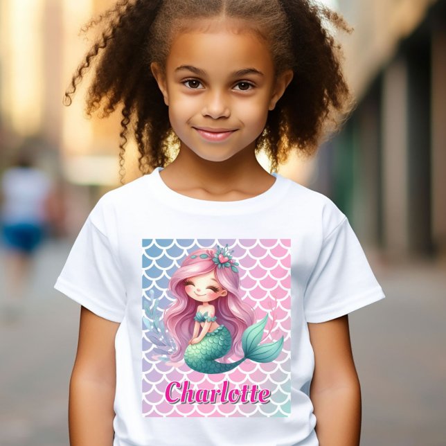Mermaid pattern custom name  T-Shirt (Creator Uploaded)