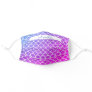 Mermaid Pattern Glitter Pink Rainbow Custom Name Adult Cloth Face Mask