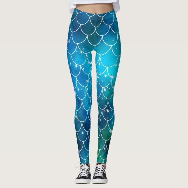 Mermaid Pattern Leggings (Front)