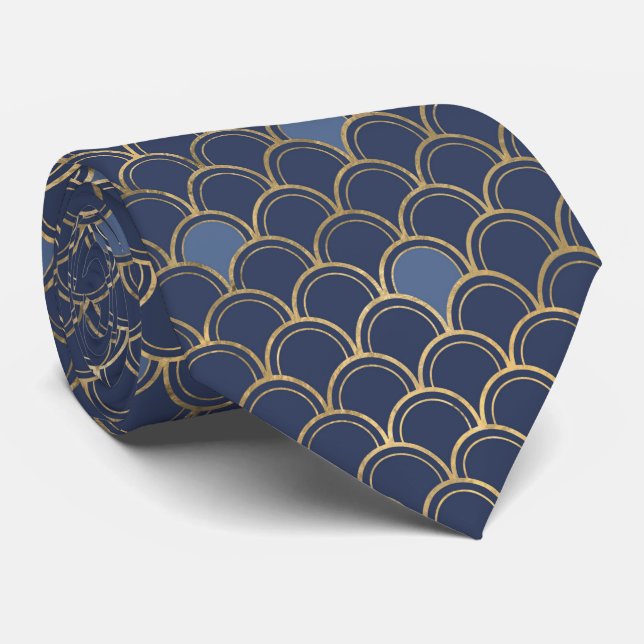 Mermaid Pattern  Neck Tie (Rolled)