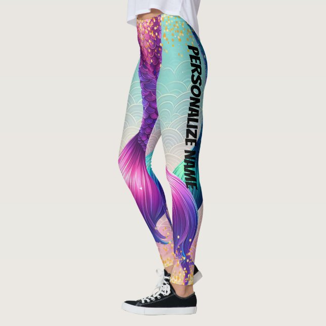 Mermaid PERSONALIZE  Leggings (Left)