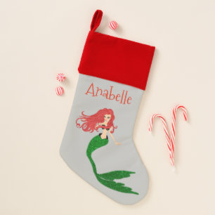 Mermaid Personalized Christmas Holiday Christmas Stocking