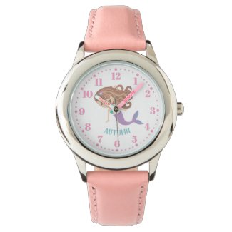 Mermaid Personalized Custom Kid's Watch