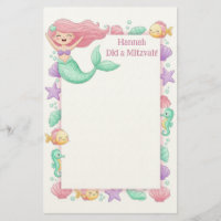 Mermaid Personalized Mitzvah Note