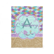 Mermaid Personalized Monogram Throw Blanket Mermaid Personalized Monogram Throw Blanket
