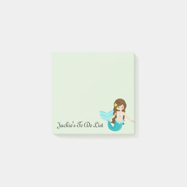 Mermaid Personalized To Do List Note Pad (Front)