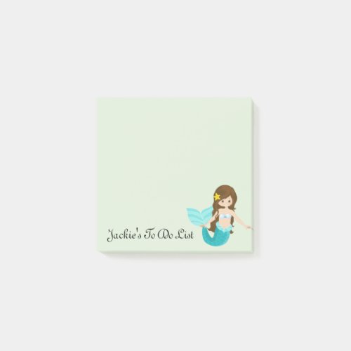 Mermaid Personalized To Do List Post_it Note Pad