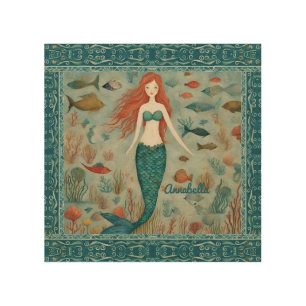 Mermaid Personalized Wood Wall Art