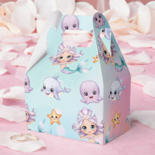 Mermaid Photo under the sea birthday Favor Boxes