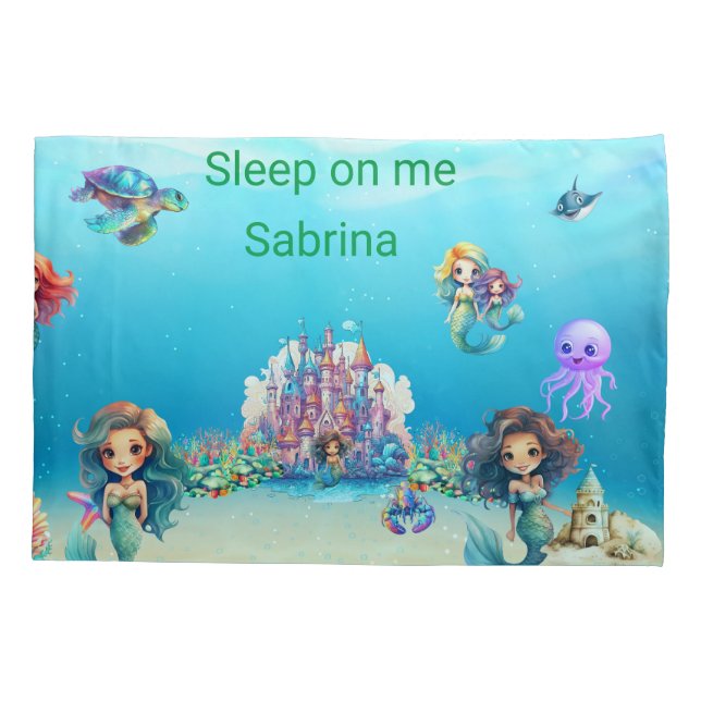 Mermaid Pillow Case (Back)