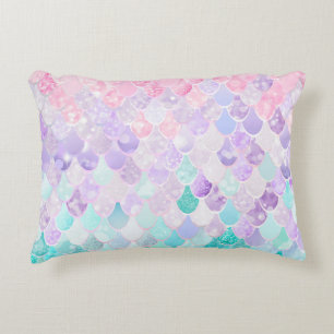 Mermaid Pillow, Cushion for Girls Bedroom Decor