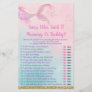 Mermaid Pink Gold Mommy Or Daddy Baby Shower Game