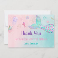 Mermaid Pink Gold Under The Sea Baby Shower