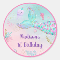 Mermaid Pink Gold Under The Sea Birthday