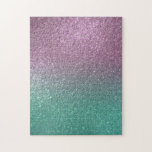 Mermaid Pink Green Sparkly Glitter Ombre Jigsaw Puzzle<br><div class="desc">This elegant and chic print is perfect for the trendy girly girl. It depicts a faux printed sparkly mermaid pink and green glitter ombre gradient. It's girly, pretty, glamorous, cute, and cool. ***IMPORTANT DESIGN NOTE: For any custom design request such as matching product requests, color changes, placement changes, or any...</div>