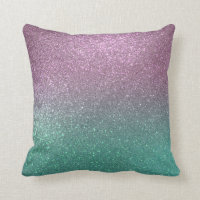 Mermaid Pink Green Sparkly Glitter Ombre