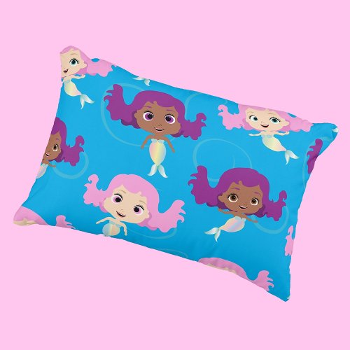 Mermaid Pink Purple Blue Pattern Accent Pillow