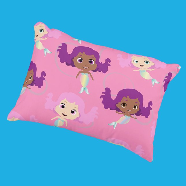 Mermaid Pink Purple Pattern Accent Pillow (Creator Uploaded)