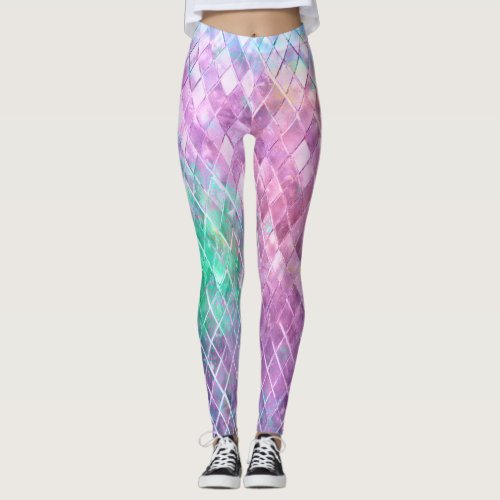 Mermaid Pink Sparkle Leggings