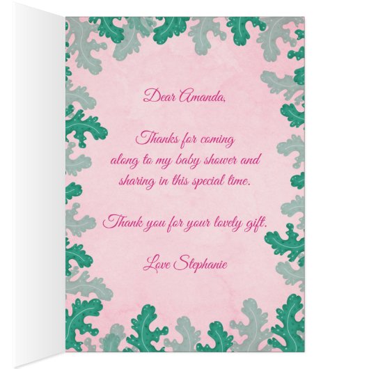 Mermaid Pink Under The Sea Baby Shower (Inside (Right))