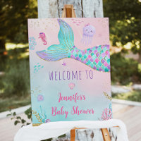 Mermaid Welcome Sign Posters & Prints