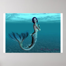 mermaid pinup poster