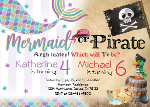 pirate birthday invitations zazzle