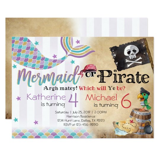 mermaid pirate birthday party