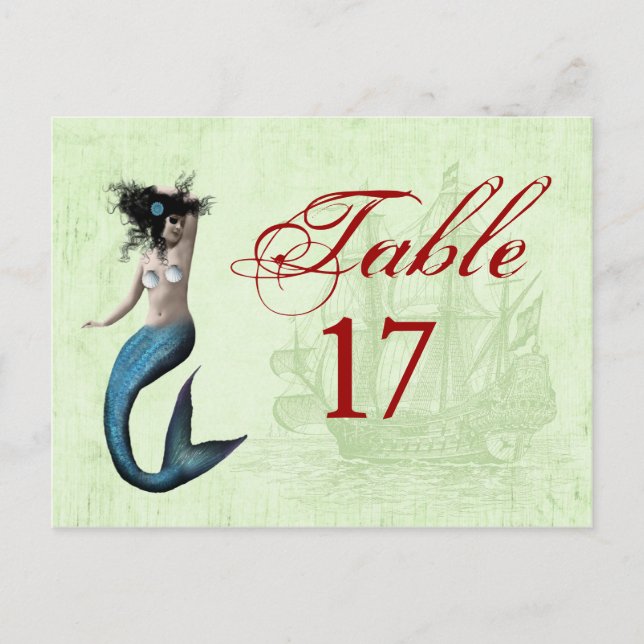 Mermaid Pirate Place Cards (Front)